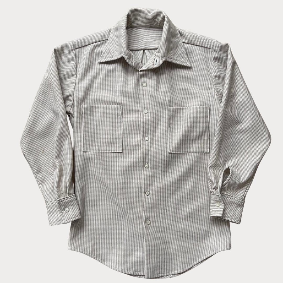 1970’s White and Brown Pin Check Shirt