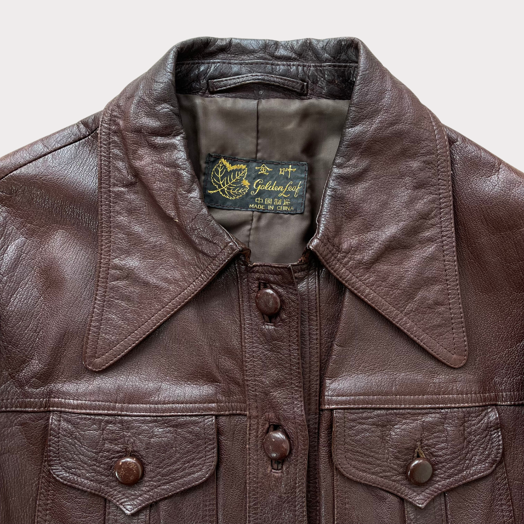 1970's Brown Leather Jacket