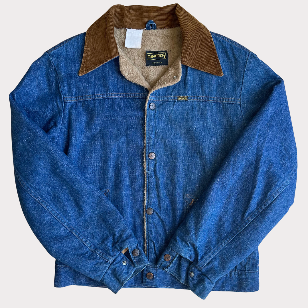 1970's Maverick Fleece Lined Denim Jacket