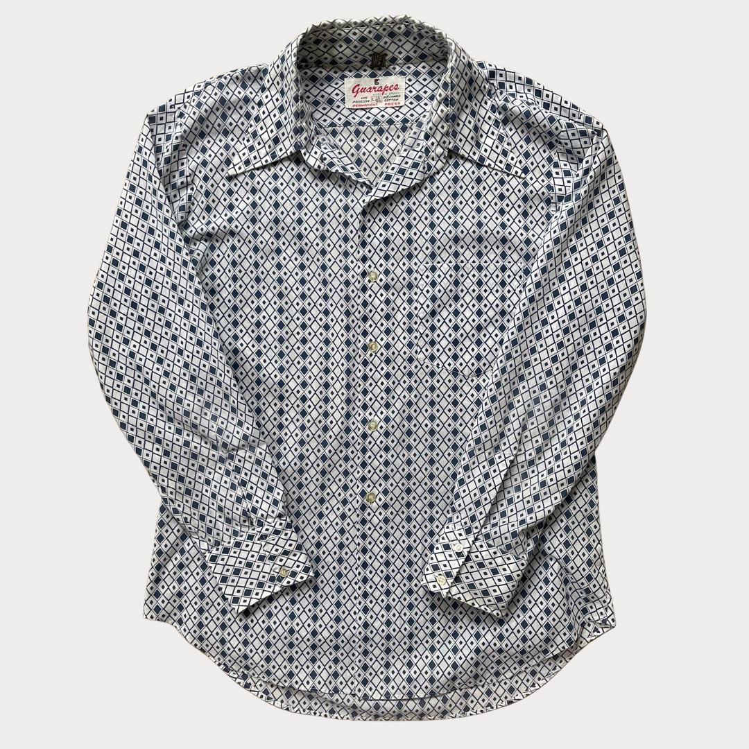 1970’s Blue and White Patterned Shirt