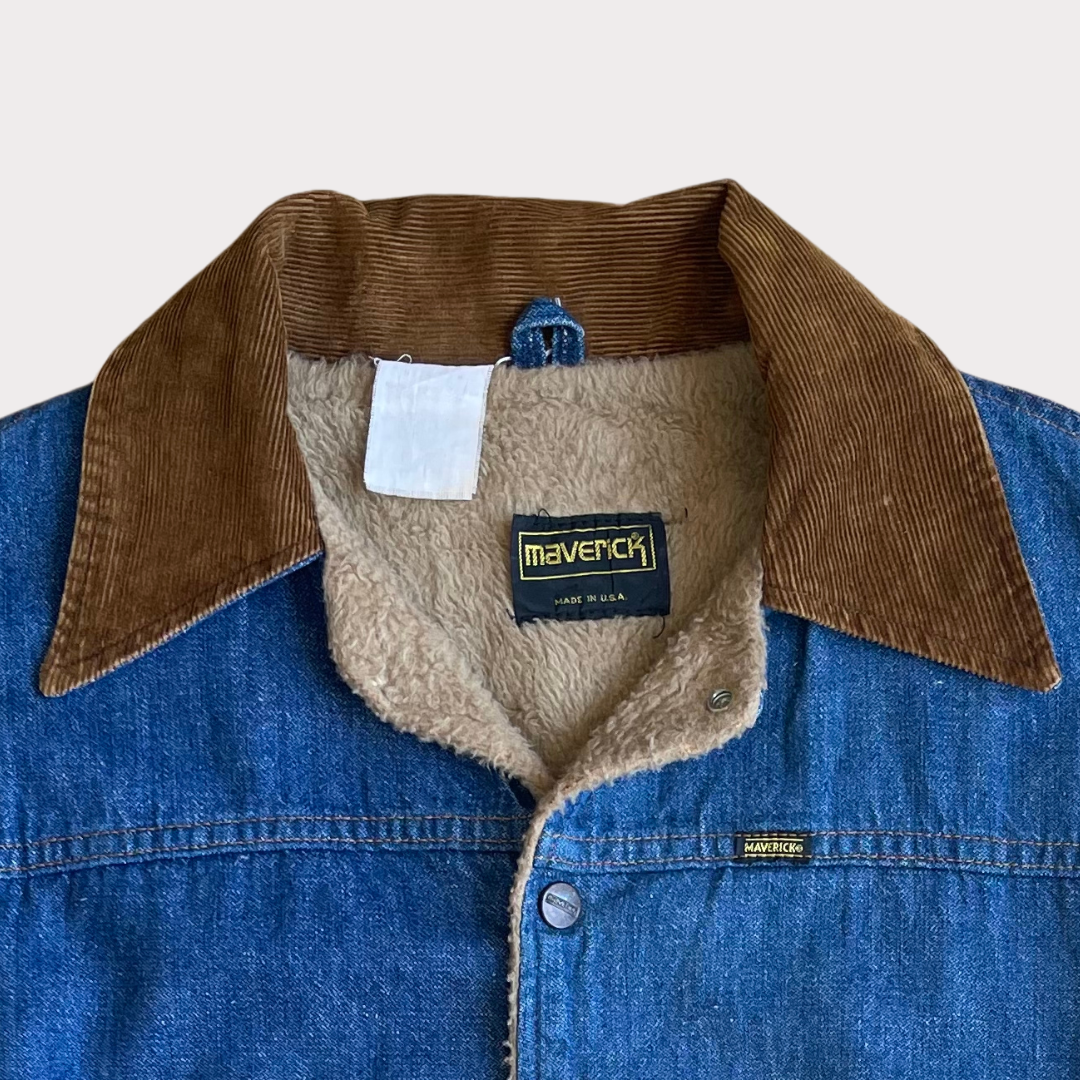 1970's Maverick Fleece Lined Denim Jacket