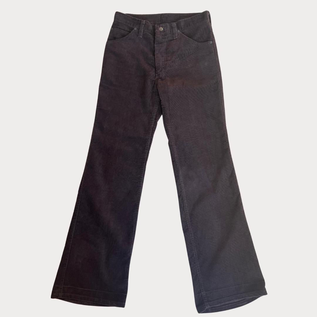 1970’s Wrangler Blue Bell Brown Corduroy Bell Bottoms