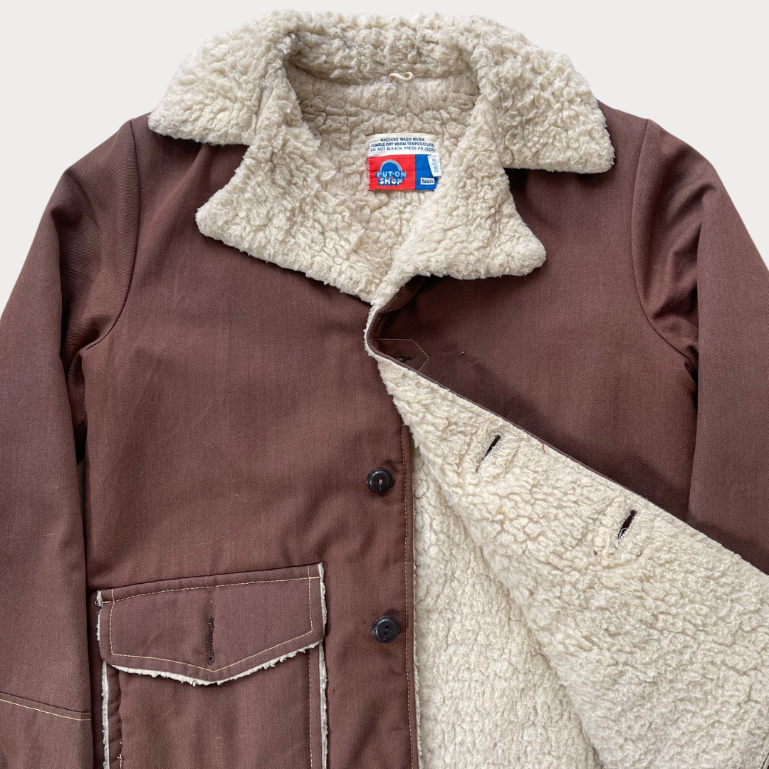 1970’s Sears Brown Sherpa Lined Jacket