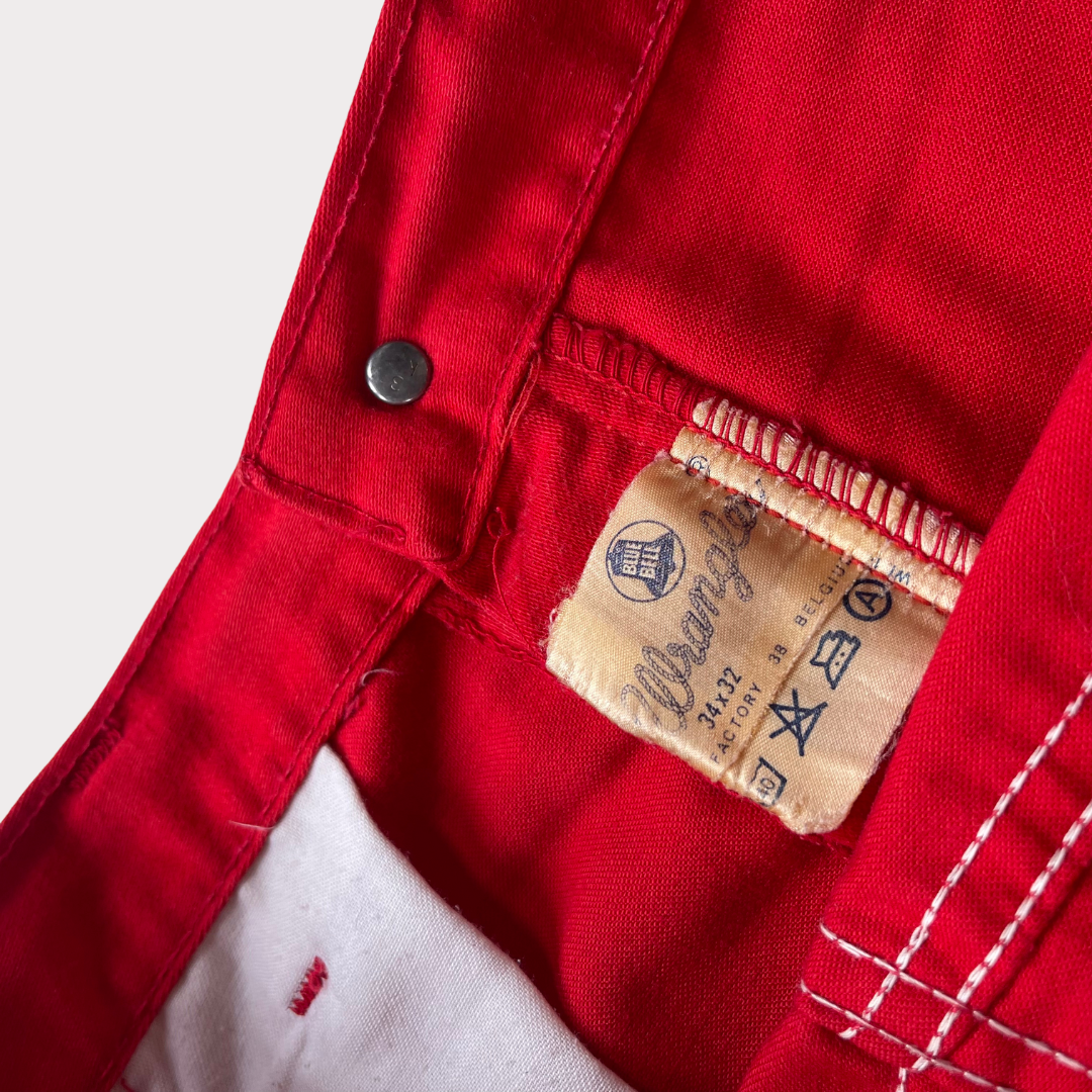 1970’s Wrangler Red Blue Bell Trousers