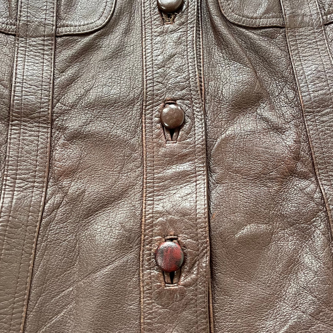 1970's Brown Leather Jacket