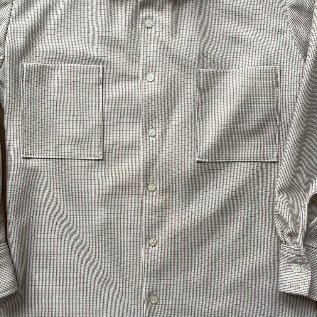 1970’s White and Brown Pin Check Shirt