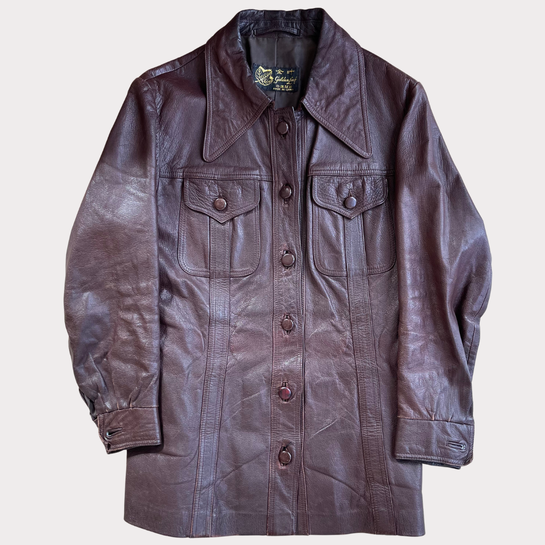 1970's Brown Leather Jacket