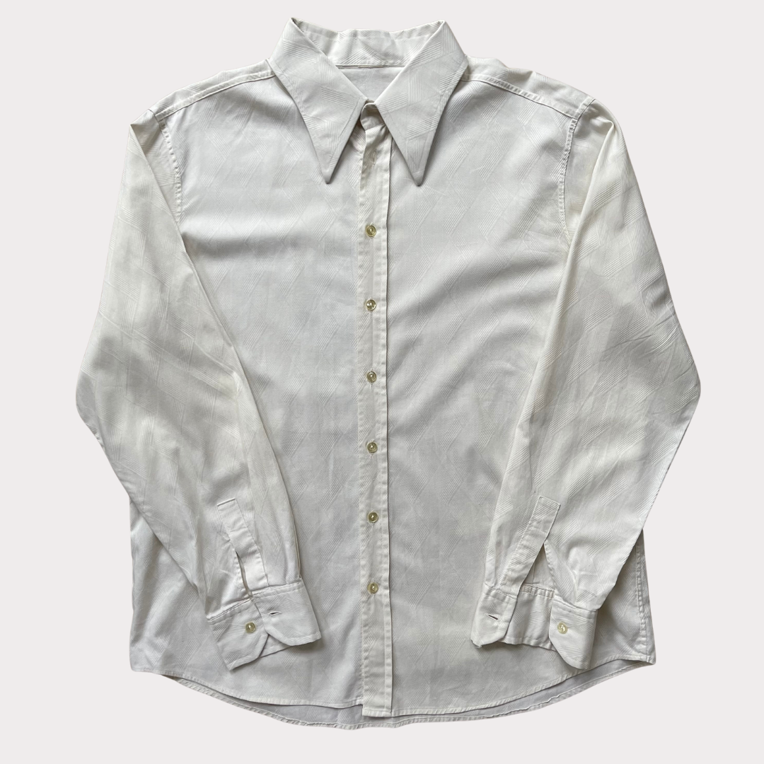 1970’s White Patterned Shirt