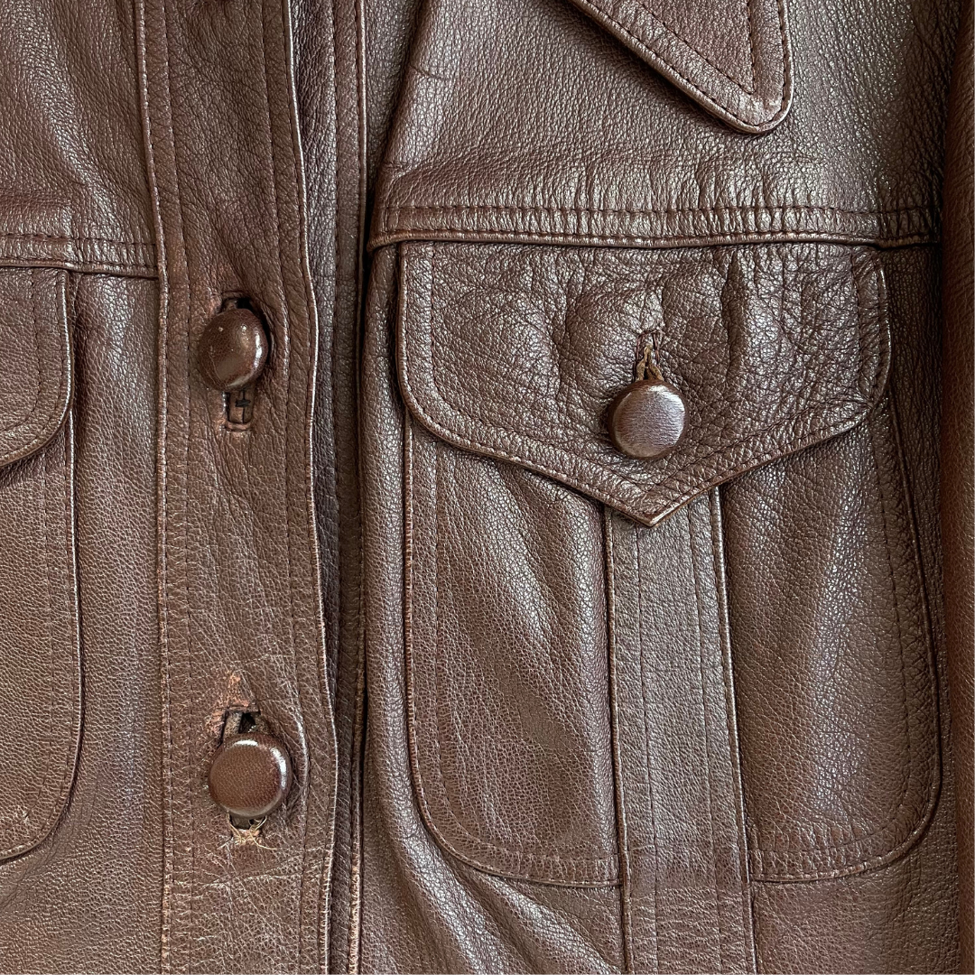 1970's Brown Leather Jacket