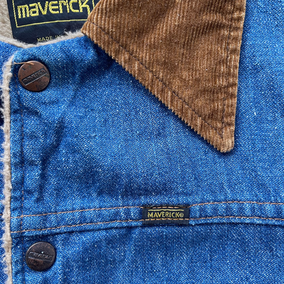 1970's Maverick Fleece Lined Denim Jacket