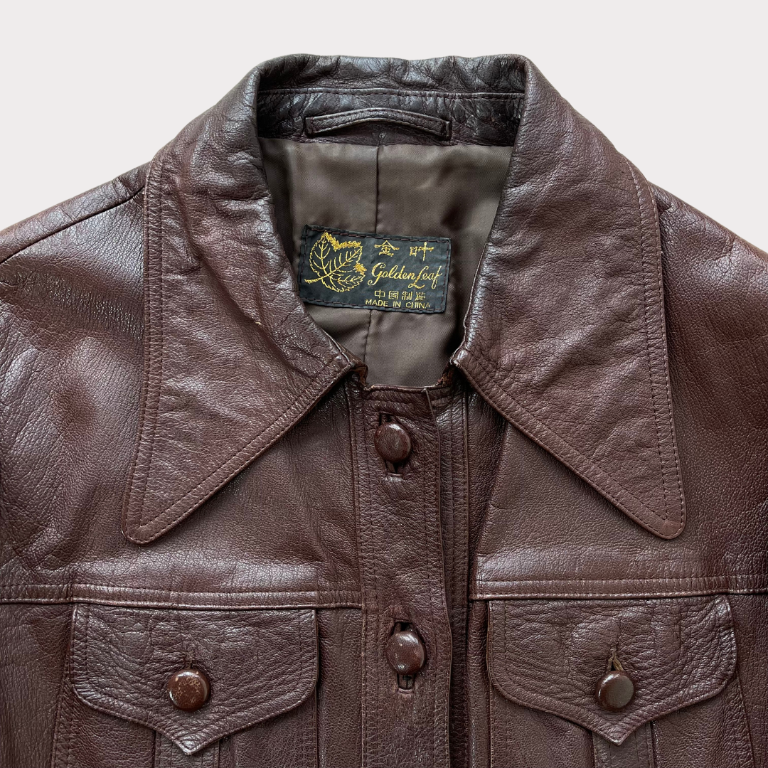 Brown 1970's Leather Jacket