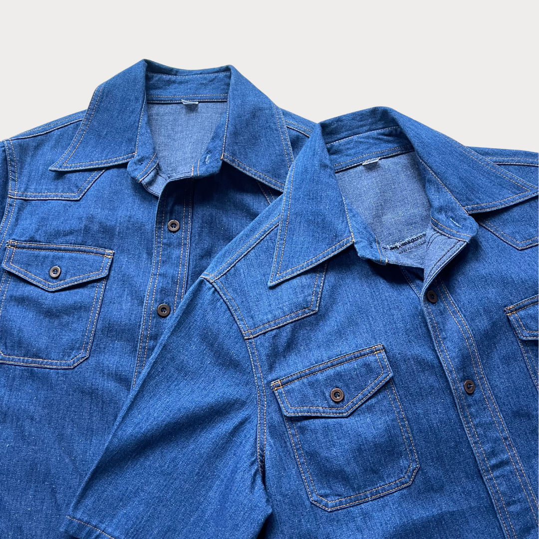 Denim 1970's Short Sleeve Shirt