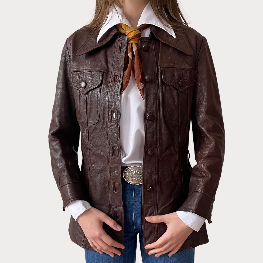 Brown 1970's Leather Jacket