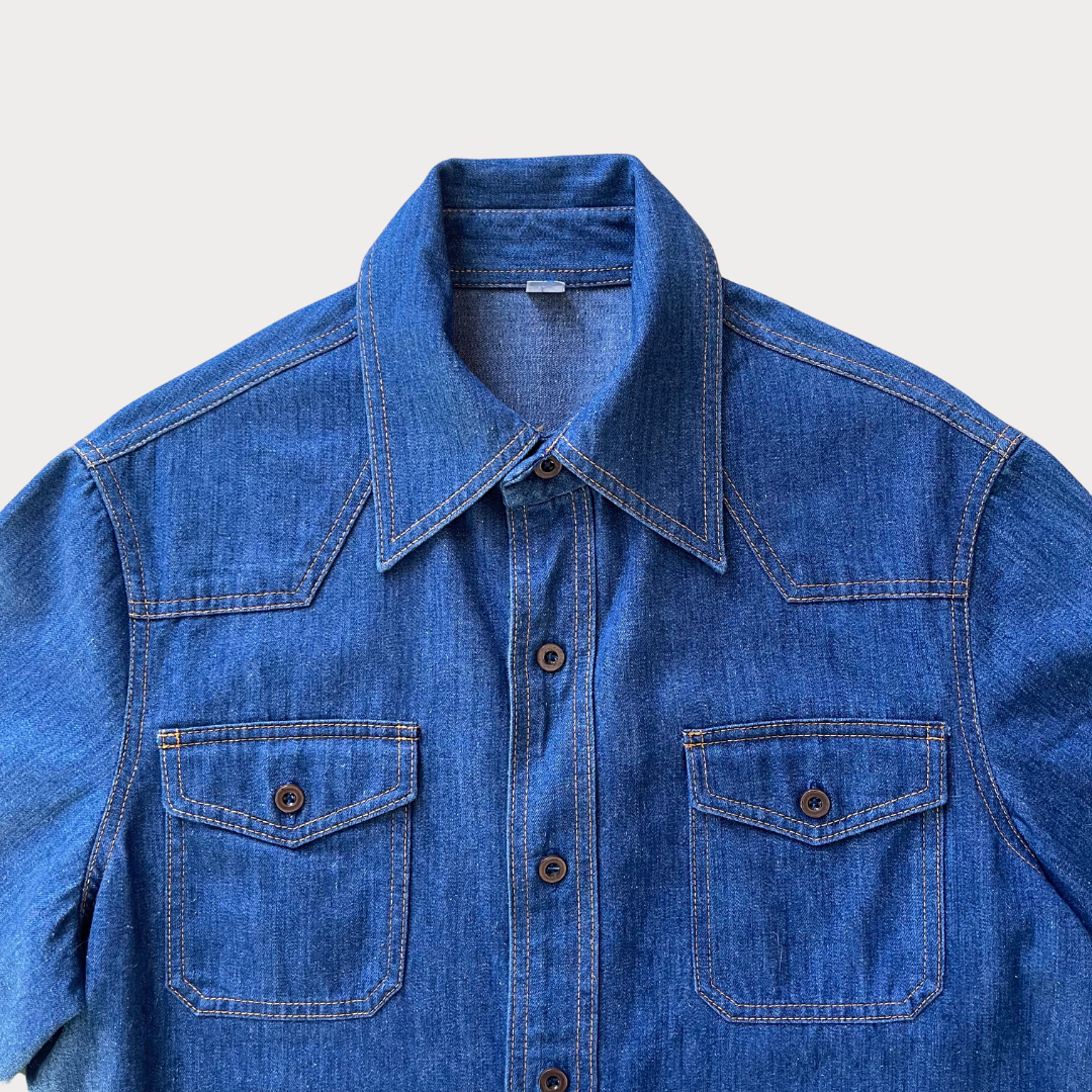 Denim 1970's Short Sleeve Shirt