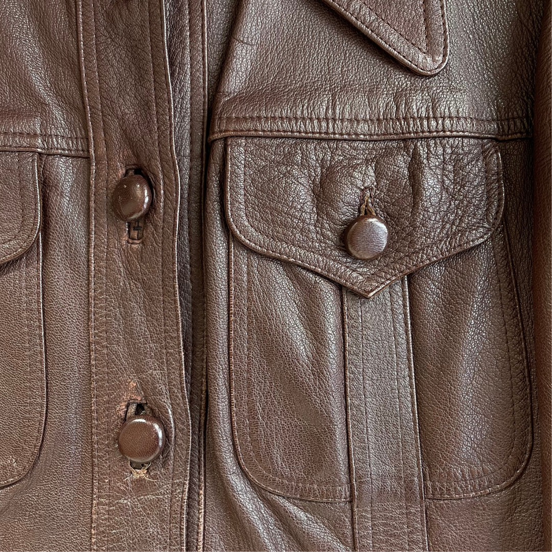 Brown 1970's Leather Jacket