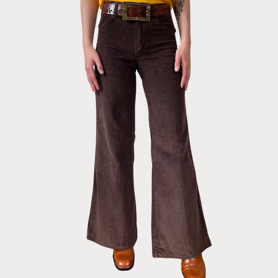 Brown Corduroy Wrangler Bell Bottoms